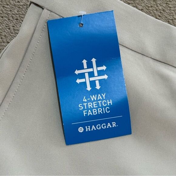 NWT. Haggar Cool 18 Pro Garbardine Shorts with Sun Protection Men’s 42 - Picture 4 of 15